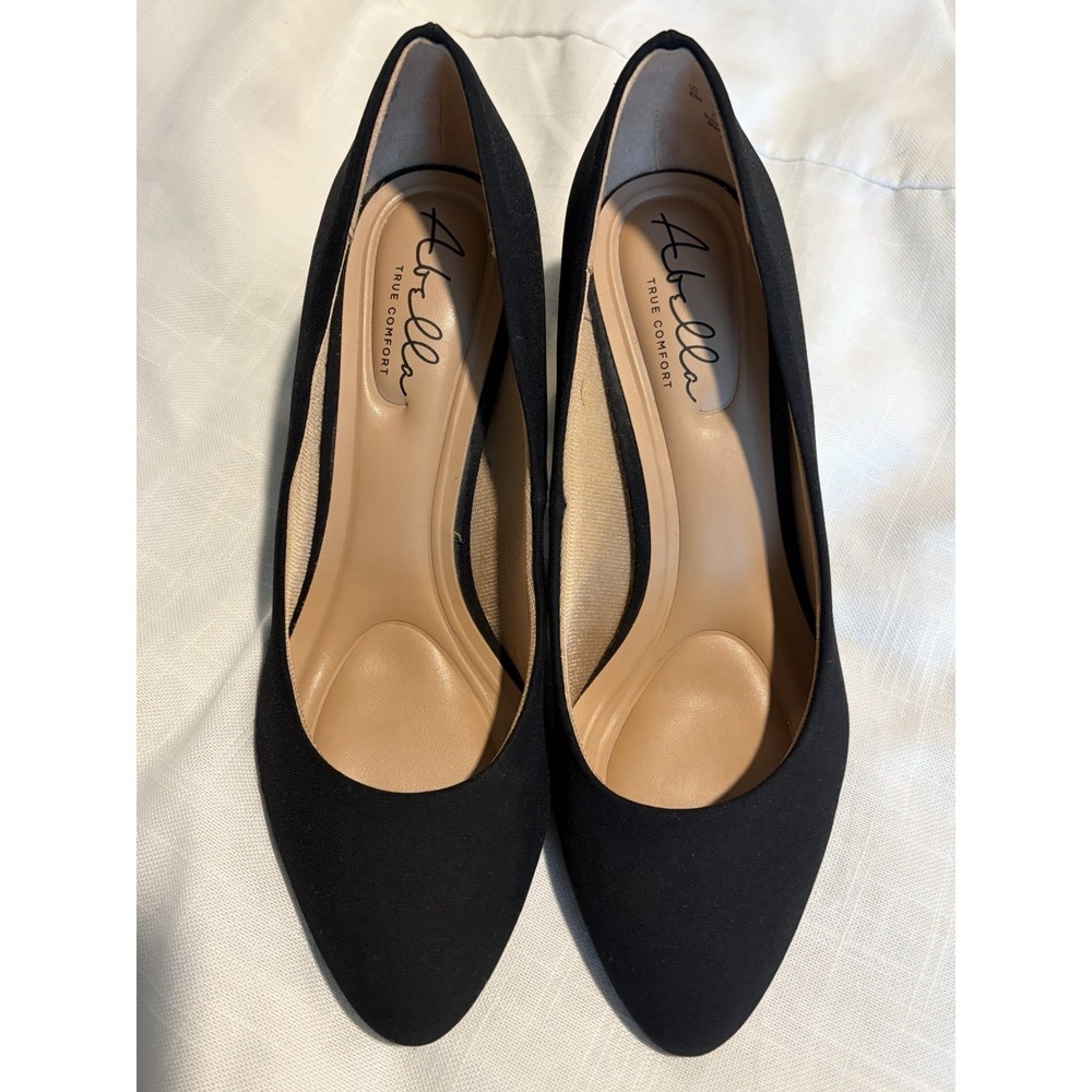 Abella True Comfort Galaxy Black Pumps Shoes~US 8M~ 3 " Heels Closed Toe Classic - Picture 10 of 10